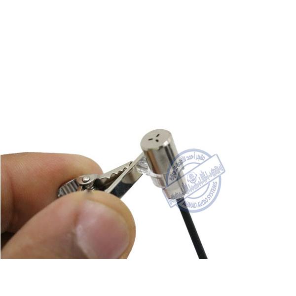 AOI ECM-1028A Electret Condenser Microphone WITH  tie clasp  لاقط جيب حساس مع مشبك  صناعة يابانية جودة عالية مناسب للمذيعين واللقاءات والتدريب وايضاً للمدارس والحفلات 